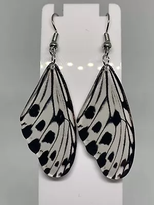 Butterfly Wing Earrings 4cms Black & White • $0.99