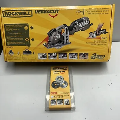 Rockwell Versacut Mini Circular Saw With Laser RK3440K 4 Amp Brand New 6 Blades • $134.84
