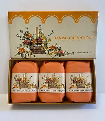 VTG Ben Rickert Danish Carnation Soap Bars Indiv Wrap Strong Scent - 3 Bars 3oz • $10.99