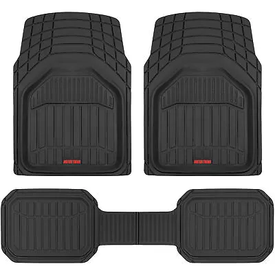 Defender Series Rubber Floor Mats Heavy Duty Deep Dish Car Truck SUV 3pc Set • $38.90