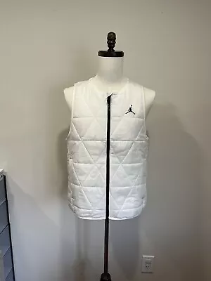 Nike Jordan Sport Golf Puffer Vest White Men's Medium FB3265-133 • $69.99