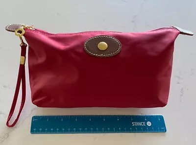 New Red Le Pliage Folding Red Wristlet Wallet Make Up Cosmetic Bag Fits IPhone • £14.47