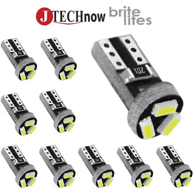 Jtech 10x T5 White 3 SMD LED Instrument Panel Dash Light Bulb 74 17 37 70 2721 • $7.99