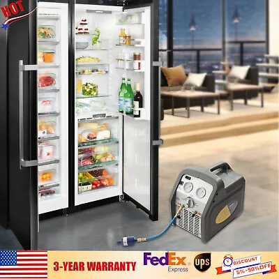 A/C Refrigerant Recovery Machine For Hvac Freon Reclaim 3/4 HP 110V/60Hz 558psi • $349.13
