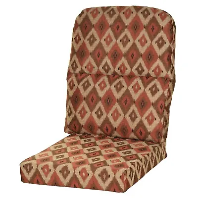 Replacement Conservatory Cane Furniture Chair Round Top Cushions Bukhara Rust • £49.99