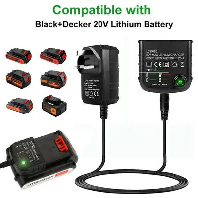 £9.99 • Buy Battery Charger Lithium-Ion Replace For Black And Decker LBXR20 14.4V 18V /20V