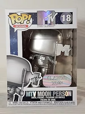 Mtv Moon Person #18 Funko Pop Classic Icon Silver Figure • $24.99