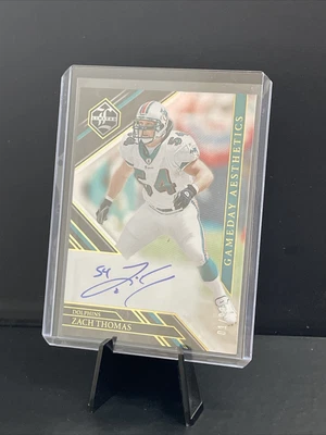 $105 • Buy 2022 Limited Zach Thomas /99 ON CARD AUTO GameDay Aesthetics Dolphins