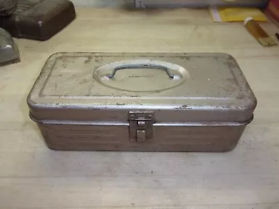 Vintage Metal Fishing Tackle Box Union Steel Pat No. 3171566 FREE SHIPPING • $21.99