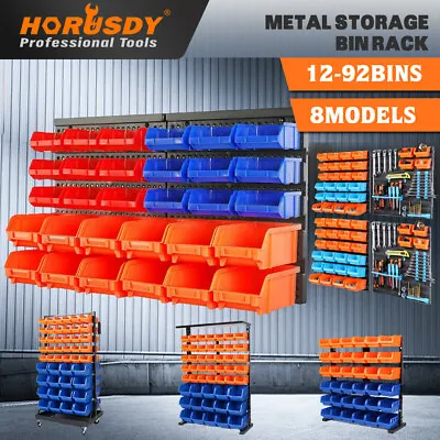$23.74 • Buy HORUSDY Wall Mounted Parts Storage Bin Tool Shelving Mobile Rack Garage Workshop