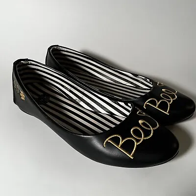 TUK Black Bee Slip On Flats Shoes Womens Size 8 • $24.95