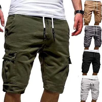 Fashion Men Casual Cargo Shorts Pants Multi Pockets Summer Beach Trousers Shorts • $25.56