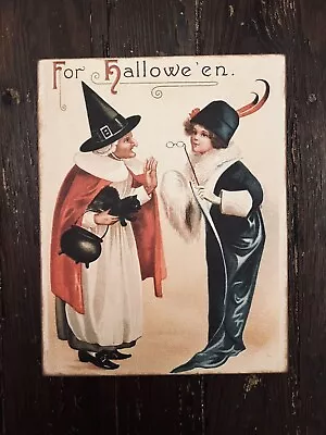 Witch Vintage Halloween Witches Fashion Handcrafted Plaque / Sign • $17.95