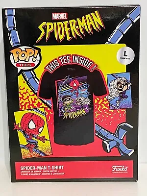 Spider-Man Spidey Cat Boxed Large T-Shirt Funko Marvel • £14.99