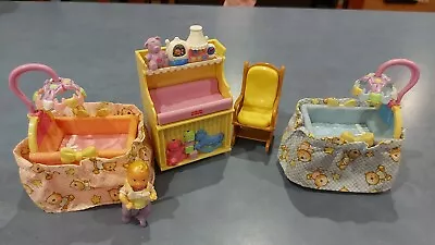 Vintage Fisher Price Loving Family 2007 Nursery Bassinets Change Table Chair • $59.99