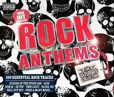 Rock Anthems 5-CD NEW SEALED Kiss/UFO/Raven/Gun/Hole/L7/Stray/Asia/Samson/ZZ Top • £4.99