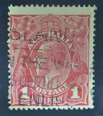 Stamps Australia Kgv 1d RED Tick On Emus Leg • $5