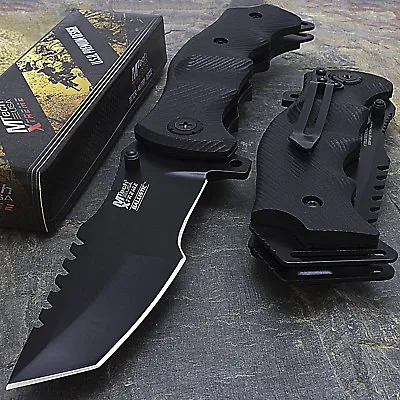 9  MTECH USA TACTICAL TANTO LARGE SPRING ASSISTED FOLDING POCKET KNIFE EDC Open • $14.95