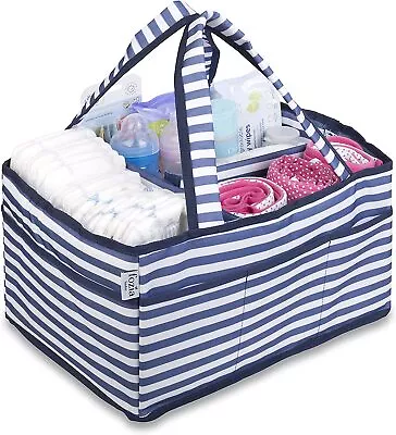 Baby Nappy Organiser Bag Carrier Strong Storage Box Caddy Changing Nappies Kids • £9.99