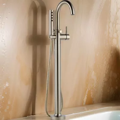 Brizo Odin Floor Mounted Tub Filler | Integrated Diverter & Hand Shower T70175-B • $1231.10