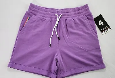 FourLaps Shorts Women's Small Purple Lavender Athletic Fit Rush French Terry • £22.05