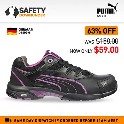 $59 • Buy New Puma 'Stepper ' Safety Shoes Womens Lightweight Safety Toe Cap / Work Boots