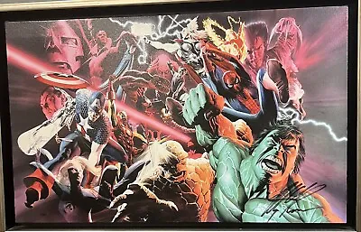 Marvel Giclee Print On Canvas. Signed By Alex Ross. #2 Of Only 65. 24”x15.5” • $825