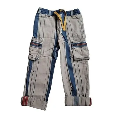 NEW Matilda Jane X Joanna Gaines Boys 4 Little Rascal Gray Striped Cargo Pants • $19.20