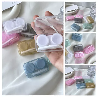 £2.03 • Buy Portable Mini Contact Lens Case Storage Eye Care Container Plastic Lenses Box