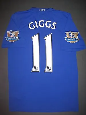 2008-2009 Nike Manchester United Ryan Giggs Jersey Shirt Kit Maglia Wales Blue • $349.99