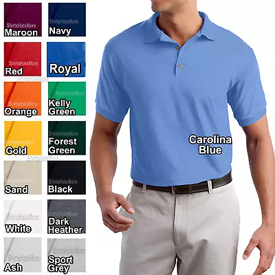 Gildan Mens Polo Shirt MOISTURE WICKING DryBlend Fabric Golf  S M L XL NEW • $15.99