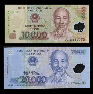 30000 Vietnam Dong  One 20000 & One 10000 Vietnamese Dong Note Foreign Currency • $9.71