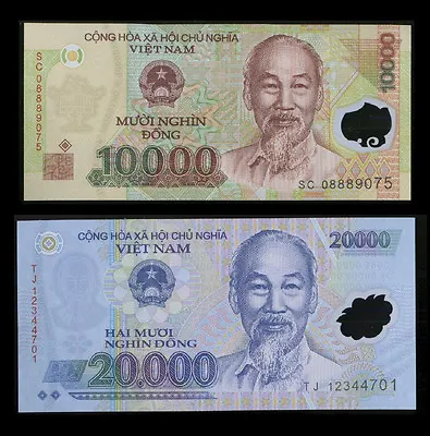 Vietnam Dong 120000 - Four 20000 & Four 10000 Vietnamese Dong Uncirculated. • $29.97