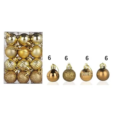 30mm Christmas Xmas Tree Ball Bauble Hanging Home Party Ornament Decor 24PC • $16.99