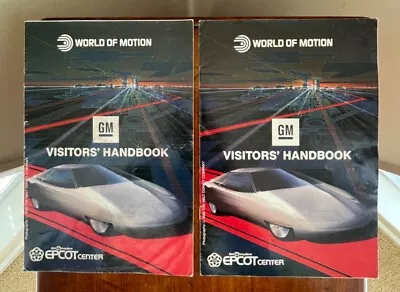 (2) Vintage Disney EPCOT CENTER World Of Motion Visitors Handbooks GM 1987 • $10