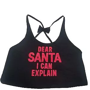 Victoria's Secret 'Dear Santa I Can Explain' Black Sleep Tank Size: M • $9.99