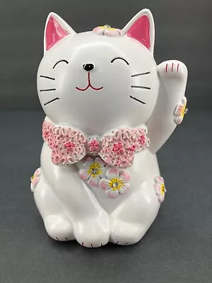 Maneki Neko Lucky Japanese Beckoning Cat Coin Bank 6  • $16.99