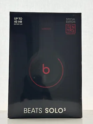 New Beats By Dr. Dre Beats Solo3 Wireless On-Ear Headphones Decade Black/Red • $125