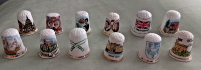 £19.98 • Buy Vintage Thimble Collection - Set Of 12 - Royal Family Military - Souvenir