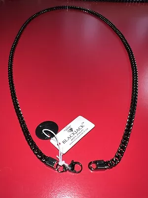 Men’s 4mm Darkened Stainless Steel Franco Link Chain Necklace BJS03NS • $12.99