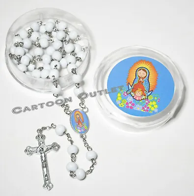 12 Baptism Rosary Favors Recuerdos Comunion Bautizo Rosario Virgencita Guadalupe • $15.99