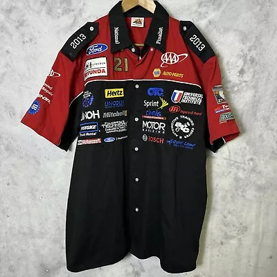 Vintage Speed Zone Race Gear Shop Shirt Mens 2XL Red Black Embroidered  • $40