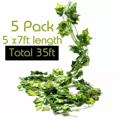 5X Artificial Ivy Vine Leaf Trailing Foliage Flower Hanging Fake Plant Garden UK • £1.99