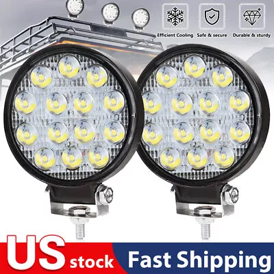 2520LM LED Work Light Flood SPOT Lights For Truck Off Road Tractor ATV Round 2PC • $11.89