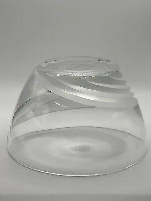 Vintage Lenox Windswept Clear Cut Crystal Frosted Swirl Bowl 6.5”x 3.75” EUC • $25