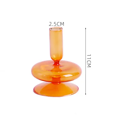 £6.71 • Buy Nordic Glass Candle Holder Dinner Home Decor Romantic Candlestick For Wending
