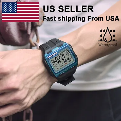  Men Waterproof Digital Sports Watch Military Tactical LED Backlight Wristwatch • $10.98