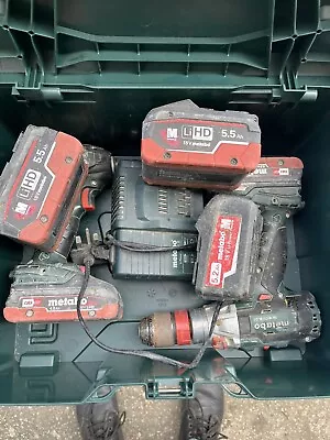 Metabo 18v Drill Set Batteries Bundle Read Description • £72