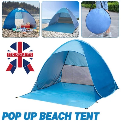 £9.99 • Buy Easy Up UPF50 Pop Up Beach Tent Hiking UV Protection Patio Sun Shade Shelter UK