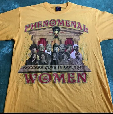 VTG 90s Phenomenal Black Woman Black Pride Power T-Shirt Large • $32